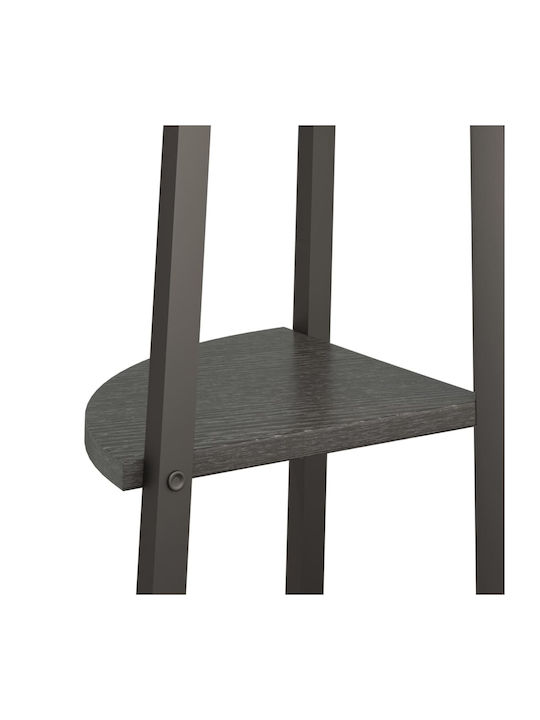 Corner Black Bookcase 45.5x31.5x150 cm