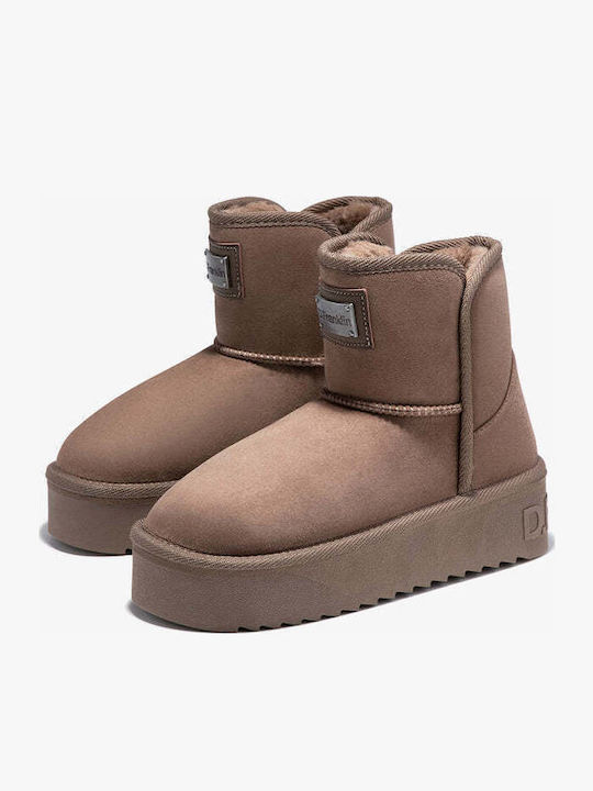 Nordic V.2 Women's Ankle Boots with Fur Brown