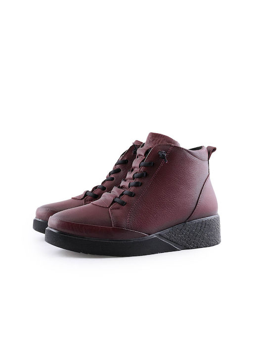 Aerostep Piele Ghete dama Burgundy