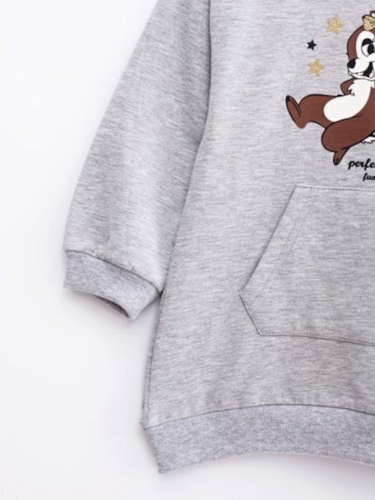 Girls Dress Sweatshirt Long Sleeve Set of 2 with Accessories Grey