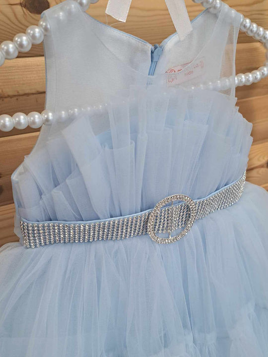 Extan Bebe Kids Dress Tulle Light Blue