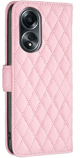 Puff Rhombus Wallet Ροζ (Oppo A98)