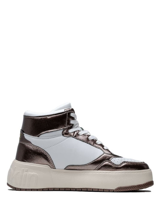 D.Franklin Femei Flatforms Sneakers Alb / Pewter