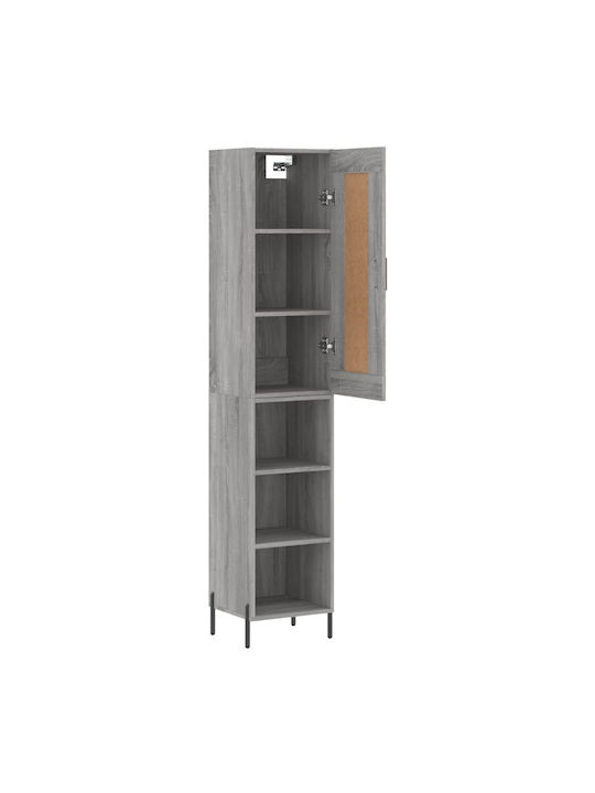 Bookcase Grey 34.5x34x180cm