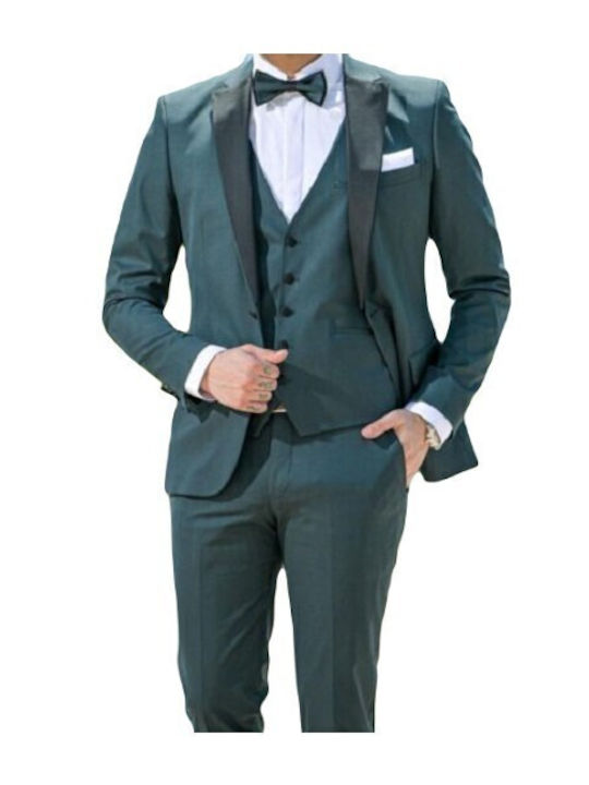 100-23 Men's Summer Suit Green