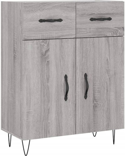 Grey Bookcase 69.5x34x180 cm