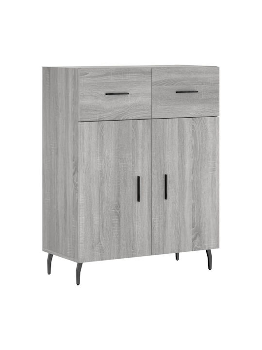 Bookcase Grey 69.5x34x180cm
