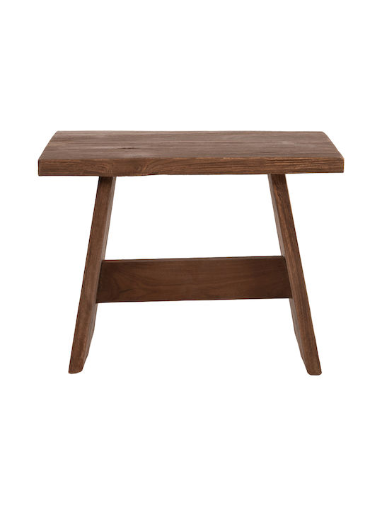 Rectangular Side Table Made of Solid Wood Brown 40x25x29.5cm