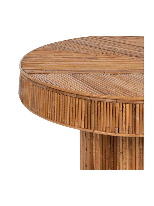 Rundes Beistelltisch Gatsby aus Bambus Natürliche Farbe M51xL51xH50cm