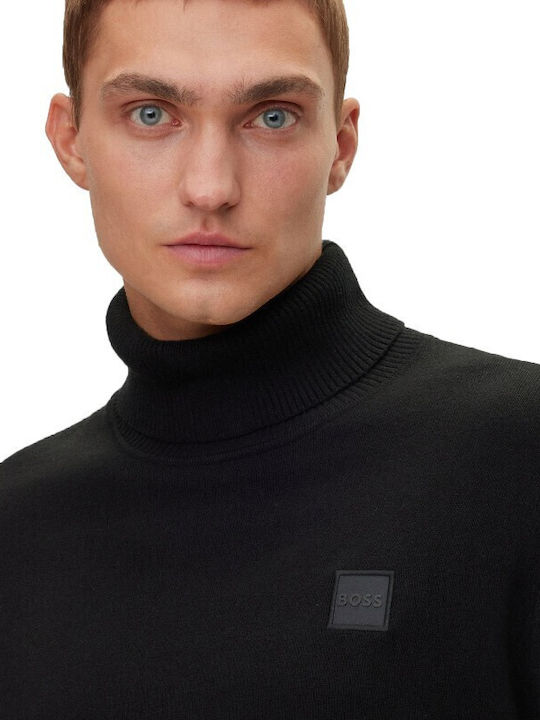 Hugo Boss Men's Long Sleeve Blouse Turtleneck Black