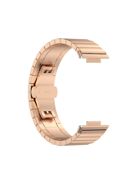One-bead Metal Λουράκι Ανοξείδωτο Ατσάλι Ροζ Χρυσό (Huawei Watch Fit 2)