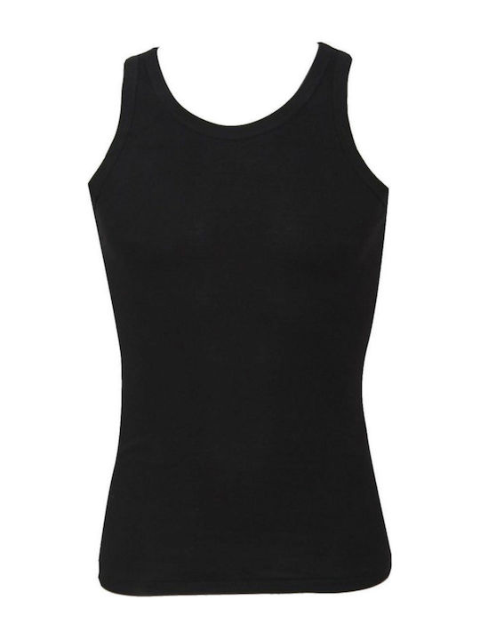 Lilis Men's Undershirts Sleeveless in Black Color 6Pack