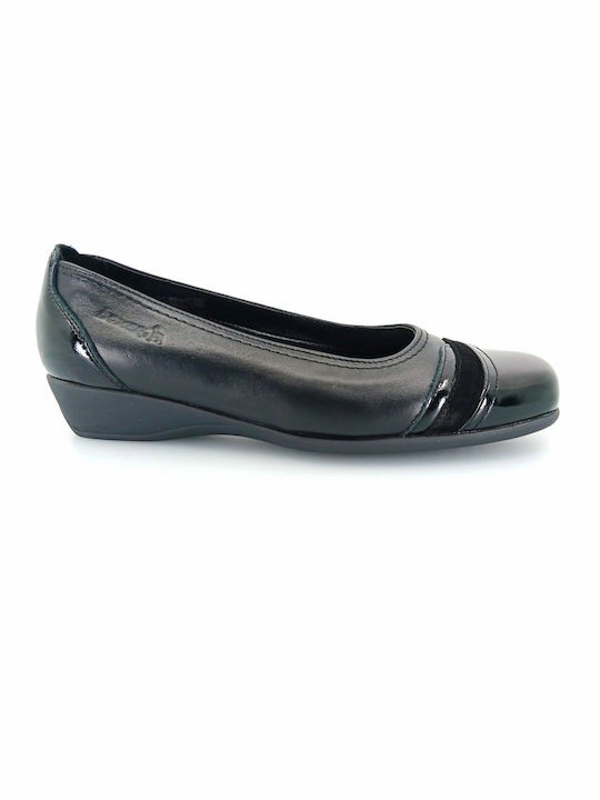 Boxer Leather Ballerinas Black