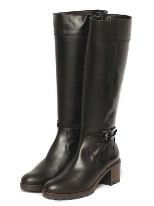 Desiree Shoes Leder Damenstiefel Schwarz