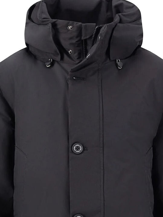 Fynch Hatton Men's Winter Parka Jacket Waterproof Black