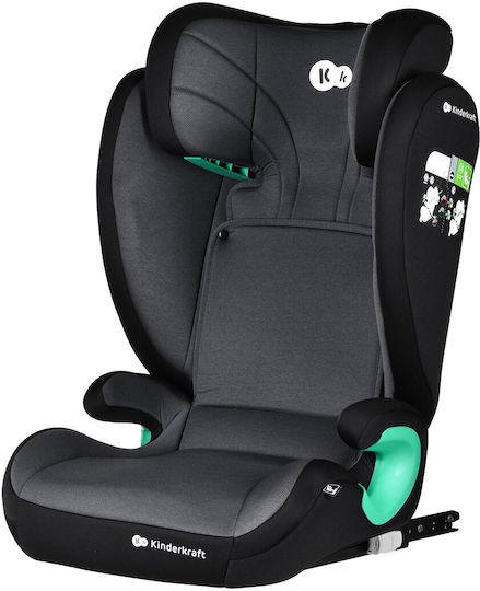 Kinderkraft Junior Fix Baby Car Seat High-back Booster i-Size with Isofix Graphite Black