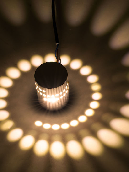 GloboStar Stains Επιτοίχια Εξωτερική Πλαφονιέρα LED IP44 5W με Θερμό Λευκό Φως