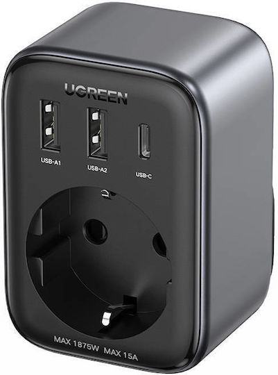 Ugreen Μονόπριζο με 2 USB-A και 2 USB-C