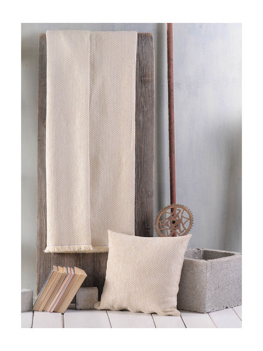 Rythmos Honey Ριχτάρι Πολυθρόνας Δύο 'Οψεων Chenille 180x160εκ. Γκρι-Καφέ 117-191-2510