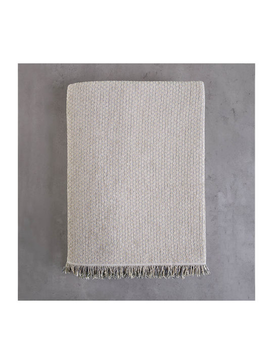 Rythmos Honey Ριχτάρι Πολυθρόνας Δύο 'Οψεων Chenille 180x160εκ. Γκρι-Καφέ 117-191-2510