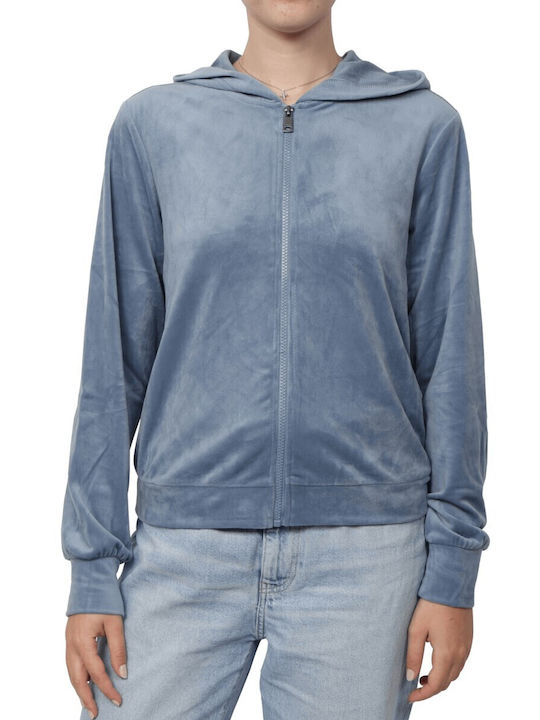 Rebel Women's Sweatshirt Jacket Hooded Windward Blue