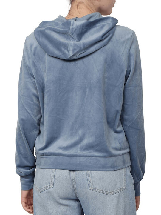 Rebel Women's Sweatshirt Jacket Hooded Windward Blue