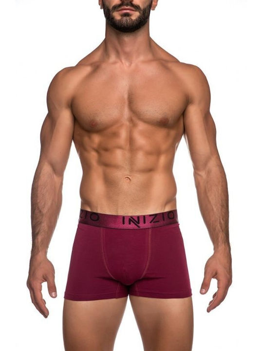 Inizio Herren Boxershorts Gin/Bordeaux 2Packung