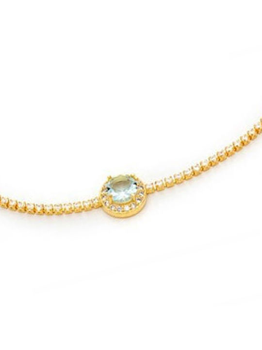 Prince Silvero Bracelet Riviera made of Silver Gold Plated with Zircon