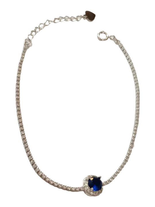 Prince Silvero Women's Riviera Bracelet in Silver with Zircon 16cm