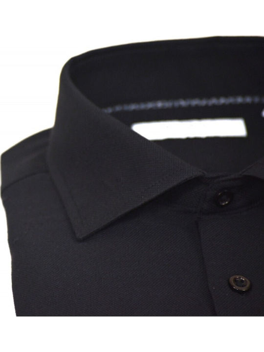 Cu mânecă lungă Bumbac Cămașă Negru