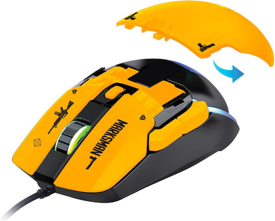 Yenkee YMS 3600 RGB Gaming Mouse 12400 DPI Yellow