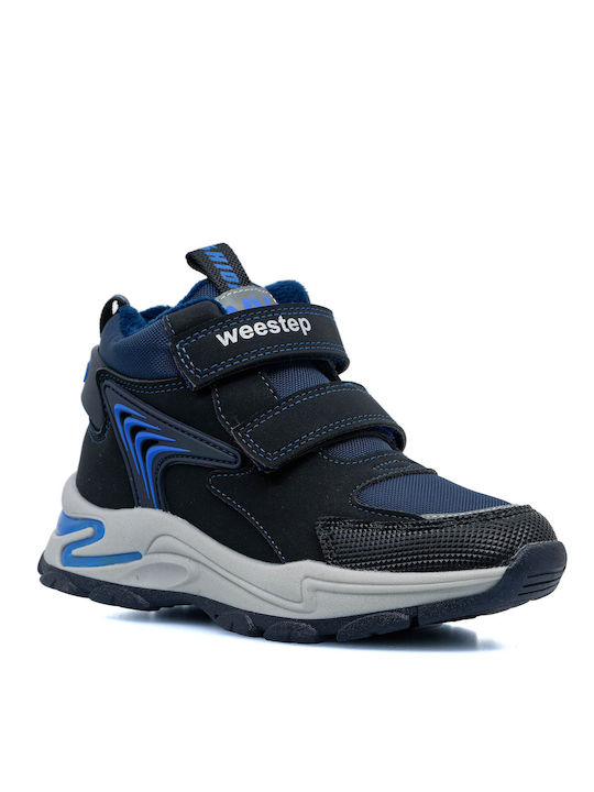 Weestep Kinder-Sneaker Hoch mit Klettverschluss Blau