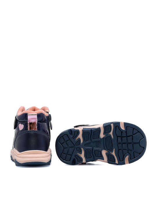 Παιδικά Sneakers High με Σκρατς Μπλε