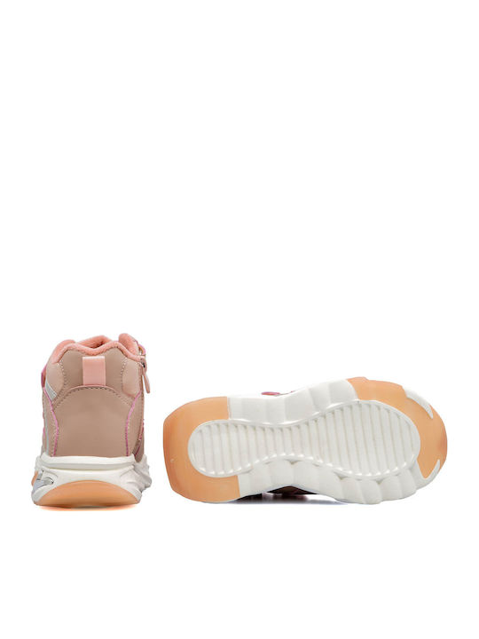 Kinder Sneakers Hoch mit Klettverschluss Rosa