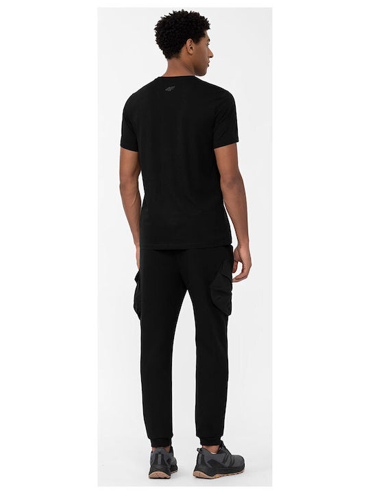 4F Men's Sweatpants with Rubber Black