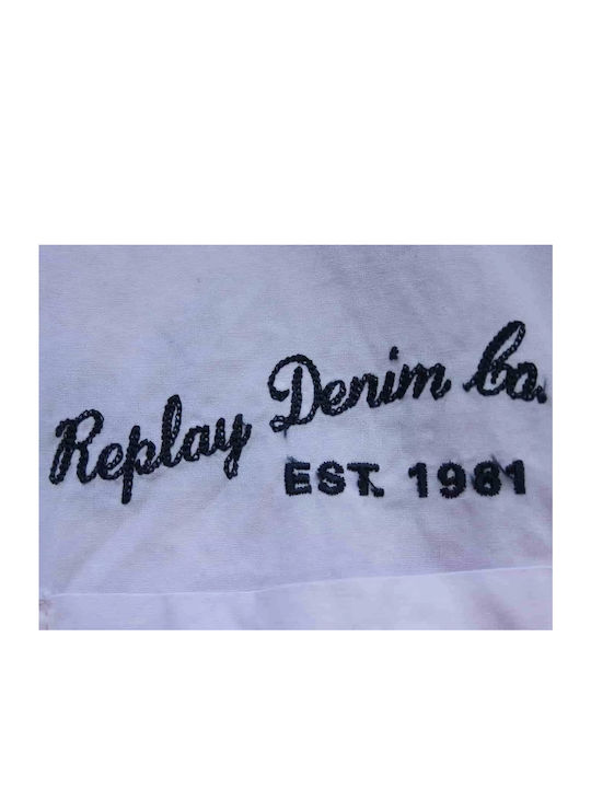 Replay Men's Shirt Long Sleeve Pink