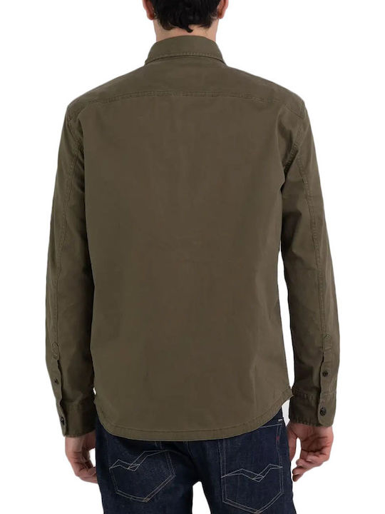 Long Sleeve Khaki Overshirt