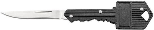 Stegosaurus Pocket Knife Keychain Black with Blade made of Stainless Steel