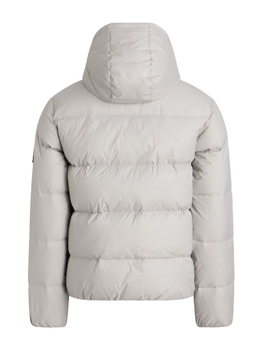 Calvin Klein Men's Winter Puffer Jacket Beige