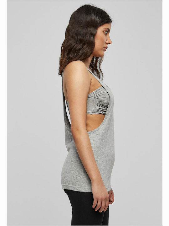Women's Summer Blouse Cotton Sleeveless Gray