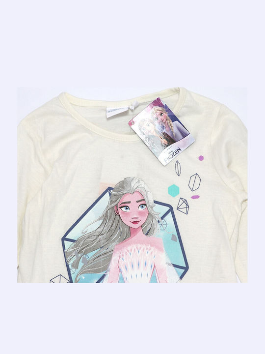 Disney Pijama pentru copii De iarnă Ecru Frozen