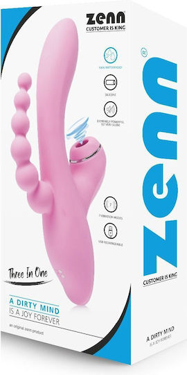 Zenn One Δονητής Rabbit 21cm Ροζ