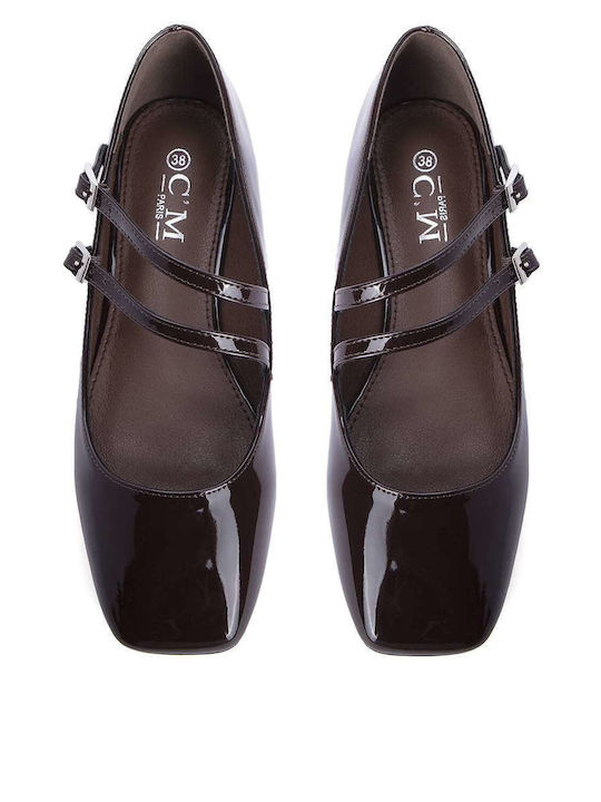 Keep Fred Patent Leather Ballerinas Brown