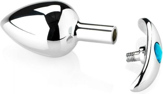 Zenn Smooth Metal Anal Plug Mittel Silver 8.3cm