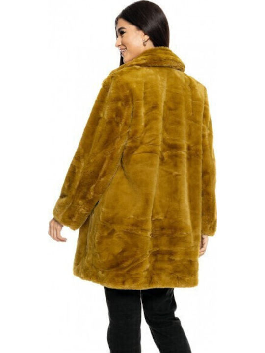Women's Long Fur Yellow
