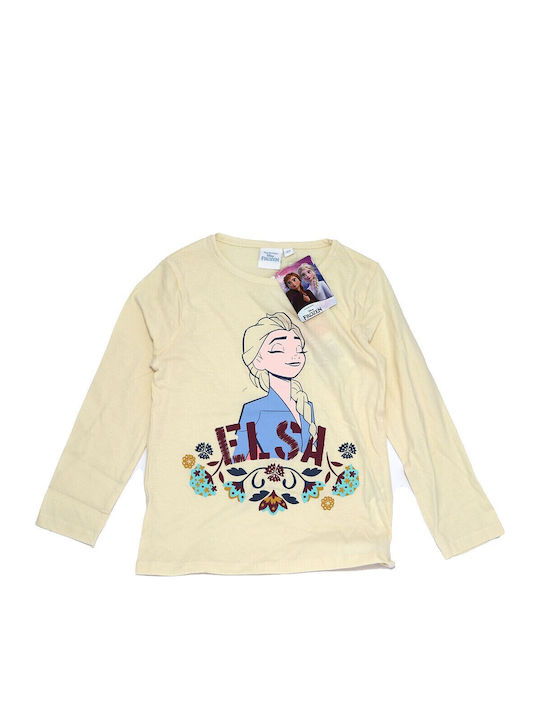 Disney Kinder Schlafanzug Winterlich Ecru Frozen