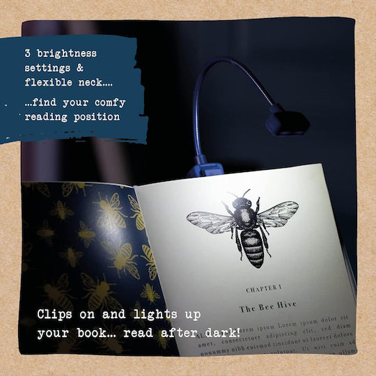 IF Bee Book Book Light LED with Clip Blue