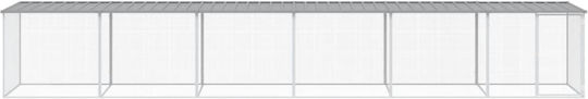 vidaXL Poultry Coop of Galvanized Steel L6.03 x W0.98 x H0.9m