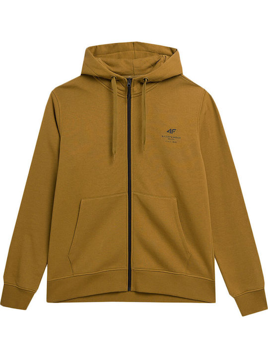 Herren Sweatshirt mit Kapuze in Gelb