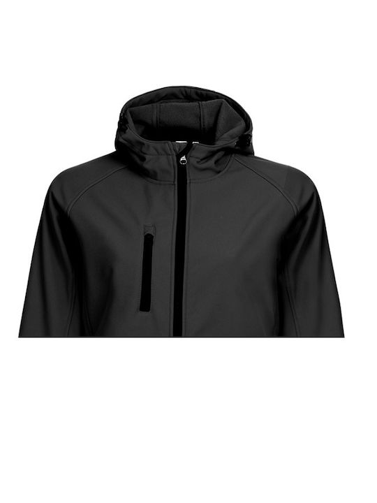 Stenso Arbeitsjacke Softshell mit Kapuze Schwarz